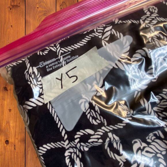 Talbots Navy White Rope Knot Pattern Cotton Stretch Mini Skirt Size 8P - Picture 9 of 9